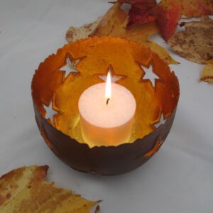 Alternative view of Laterne; der zauberhafte Sternenschein in Schwarz und Kupfer