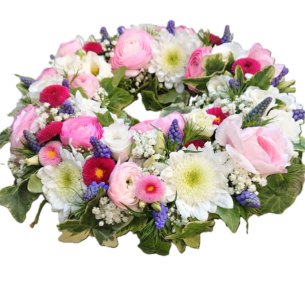 Das wunderhübsche Blumen-Kränzchen aus gemischten Blüten